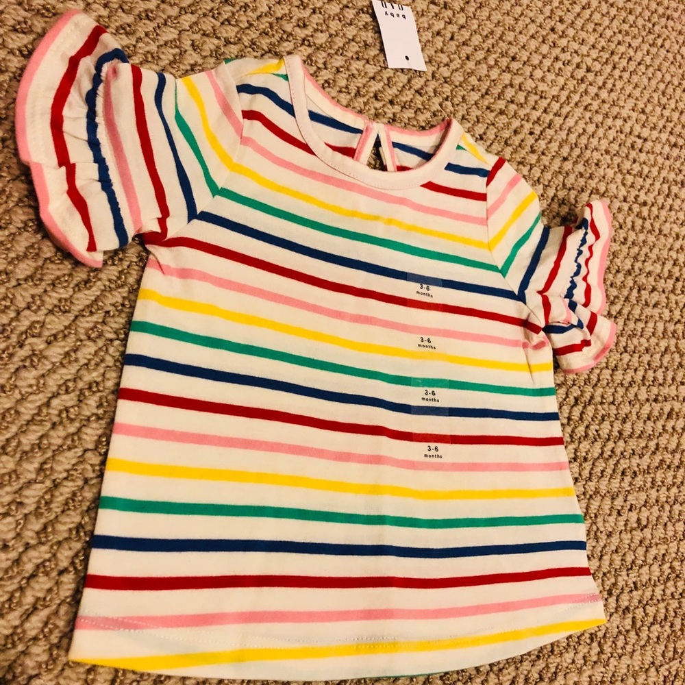 NWT - babyGap - Ruffled, Short Sleeve Shirt